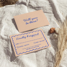 Moderne Blue Bright farbenfrohe Retro Fun Hochzeit