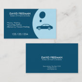 Moderne Blue Bubble Mobile Car Wash and Detection Visitenkarte (Vorne/Hinten)