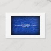 Moderne Blue Business Card Visitenkarte (Rückseite)