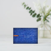 Moderne Blue Business Card Visitenkarte (Stehend Vorderseite)