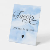 Moderne Blue Cloud Nine Baby Dusche Favorit Schild (Vorderseite)