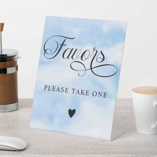 Moderne Blue Cloud Nine Baby Dusche Favorit Schild (In SItu)