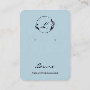 Moderne Blue Earring Display Card Visitenkarte