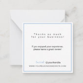 Moderne Blue Eleganboat Coast Company Note Card Mitteilungskarte (Rückseite)