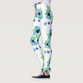 Moderne Blue Floral Sportswear Leggings (Links)