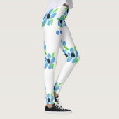 Moderne Blue Floral Sportswear Leggings (Rechts)