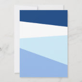 Moderne Blue Geometric Boy Couple Babydusche Einladung (Rückseite)