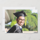 Moderne Blue Gold Abschluss Class 2024 Einladung (Rückseite)