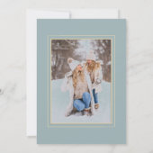 Moderne Blue Gold Foliage Foto Frame (Rückseite)