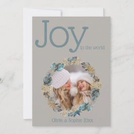 Moderne Blue Gold Foliage Foto Frame