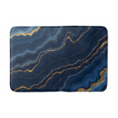 Moderne Blue Gold Marmor Collection Badematte (Vorderseite)