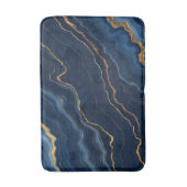Moderne Blue Gold Marmor Collection Badematte (Vorderseite Vertikal)