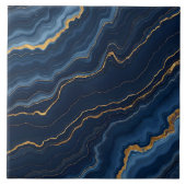 Moderne Blue Gold Marmor Collection Fliese (Vorderseite)