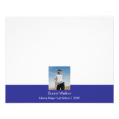 Moderne Blue Graduation Party Unterschrift Guest F Fotodruck (Vorne)