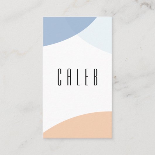 Moderne Blue Gray Beige Abstrakte Kunstausstellung Visitenkarte (Vorderseite)