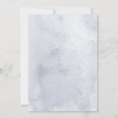 Moderne Blue Iris-Blume für blaues Brautparty Einladung (Rückseite)