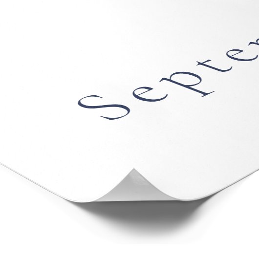 Moderne Blue Iris Blume zentriert Hochzeit Poster (Ecke)