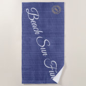 Moderne Blue Jeans Strandtuch (Vorderseite)