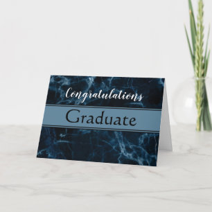 Moderne Blue Marble Abschluss Card Karte