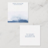 Moderne Blue Minimal Abstrakt Earring Display Card Quadratische Visitenkarte (Vorne/Hinten)