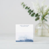 Moderne Blue Minimal Abstrakt Earring Display Card Quadratische Visitenkarte (Stehend Vorderseite)