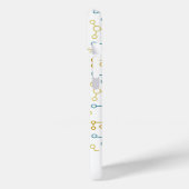 Moderne Blue Molecule Chemie Case-Mate iPhone Hülle (Rückseite / Links)