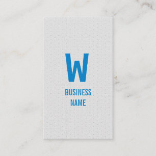 Moderne Blue Monogram Programming Business Card Visitenkarte