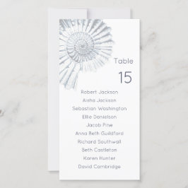 Moderne Blue Muschel Beach Hochzeitskarte