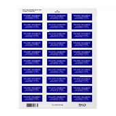 Moderne Blue Name Rücksendeadressen-Aufkleber (Vorne)