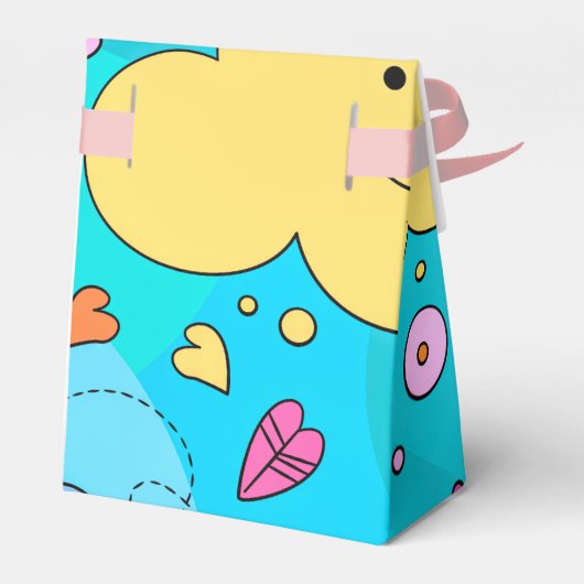 Moderne Blue Nature Fall Elements - Bevorzugung Bo Geschenkschachtel (Rückseite)