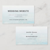 Moderne Blue Nautical Watercolor Hochzeitsseite Begleitkarte (Vorne/Hinten)