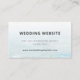 Moderne Blue Nautical Watercolor Hochzeitsseite Begleitkarte