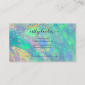 Moderne Blue Opal Kundenbindungskarten Visitenkarte (Rückseite)