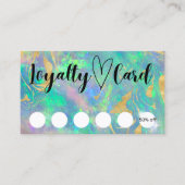 Moderne Blue Opal Kundenbindungskarten Visitenkarte (Vorderseite)