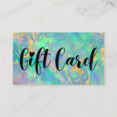 Moderne Blue Opal Store-Geschenkkarten Visitenkarte (Vorderseite)