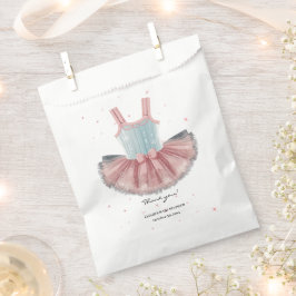 Moderne Blue & Pink Tutu Glitzer Babydusche Geschenktütchen