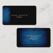 Moderne Blue Pixel Business Card Visitenkarte (Vorne/Hinten)