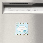 Moderne Blue Puppy Baby Dusche Magnet Gefallen (In Situ (Geschirrspüler))