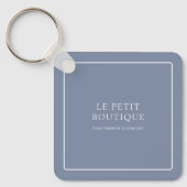 Moderne Blue QR Code Business Promotions Schlüsselanhänger (Vorderseite)