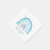 Moderne Blue Rainbow Boy Baby Dusche Serviette (Ecke)