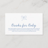 Moderne Blue Ribbon Books für Babykarten Begleitkarte (Vorderseite)