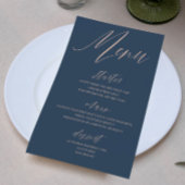 Moderne Blue & Rose Gold Wedding