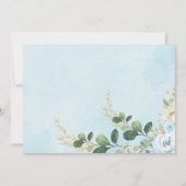 Moderne Blue Rose Jungle Elephant Boy Baby Dusche Einladung (Rückseite)