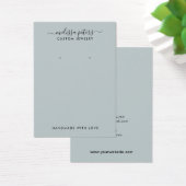 Moderne Blue Script Schmuckschmuckkarte mit Earrin (Schreibtisch)