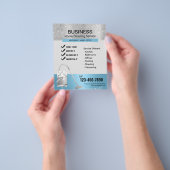Moderne Blue & Silver House Reinigung Haus Flyer (Gruppe)
