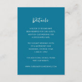 Moderne Blue Simple Wedding Begleitkarte (Vorderseite)