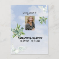 Moderne Blue Sky Condolence Card