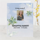 Moderne Blue Sky Condolence Card Karte (Gelbe Blume)