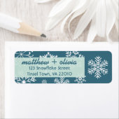 Moderne Blue Snowflakes Adresslisten (Insitu)