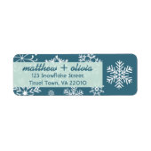 Moderne Blue Snowflakes Adresslisten (Vorne)